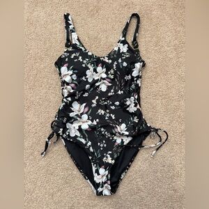 Agua Bendita Black Floral One Piece Swimsuit